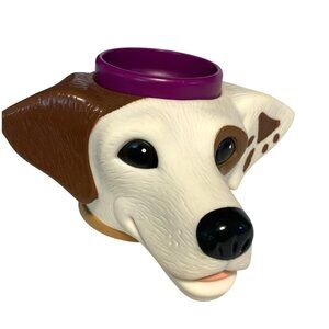 Wishbone Dog Puppy Cup Mug Plastic Brown White Equity Toys